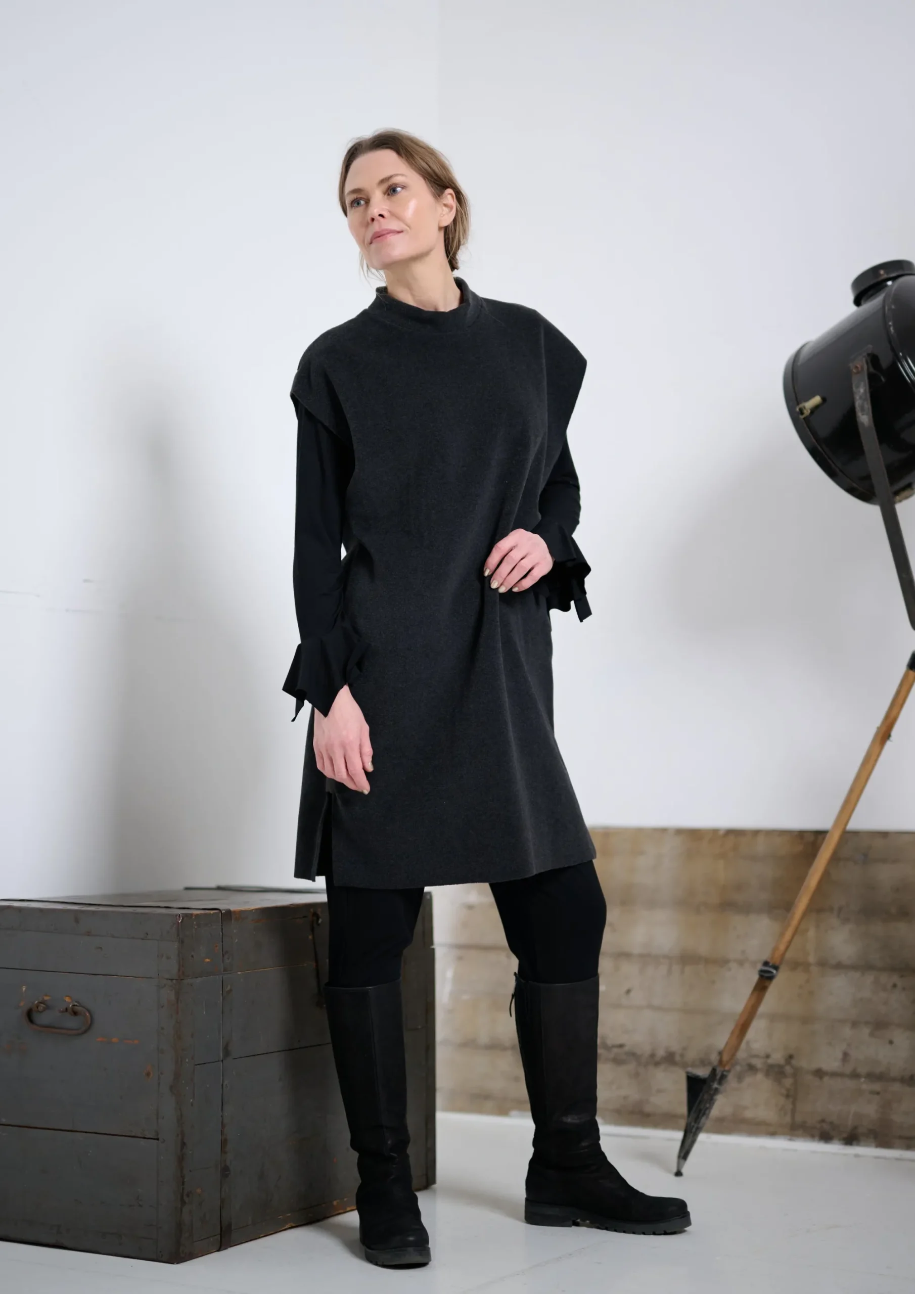 Henriette Steffensen Copenhagen TUNIKA ÄRMELLOS | 3247 SOFT BLACK Outlet