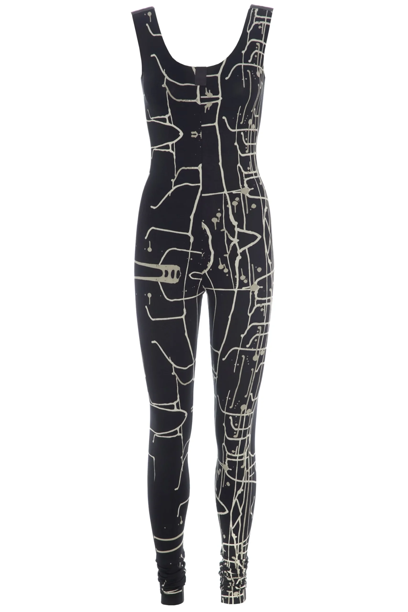 Henriette Steffensen Copenhagen YOGA JUMPSUIT | 99010 ART PRINT BLACK Best Sale